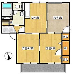 コーポ新宮苑 3DKの間取図画像