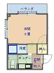 グランディオーズF 1Kの間取図画像