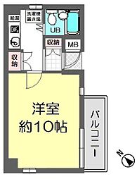 ロッコーマンション駅前通り 1Kの間取図画像