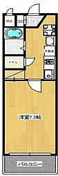 セレッソコート曙通り 1Kの間取図画像