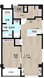 第一信和ビル 1LDKの間取図画像