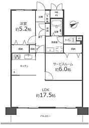 藤和シティコープ舟入 2LDKの間取図画像