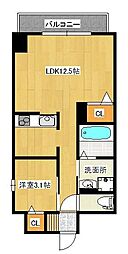 エイホームビル 1LDKの間取図画像
