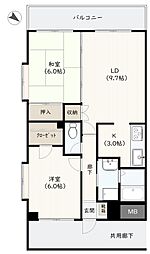 メゾン・メディタラネ 2LDKの間取図画像