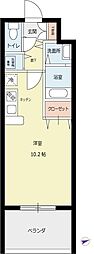 AXiS曙 5階1Kの間取り