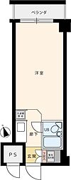 ヴェル八丁堀南館 ワンルームの間取図画像