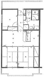 リベラル本町 3DKの間取図画像