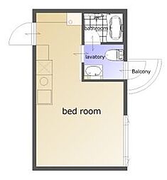 鷹の橋プリンスマンション ワンルームの間取図画像