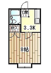 第1津村コーポ 1Kの間取図画像