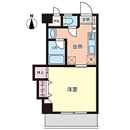西福山病院GrandPalace 1DKの間取図画像