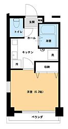 グランドセレア高木 1Kの間取図画像