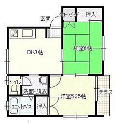 間取図画像 2DK