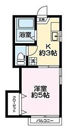 ナセールA 1Kの間取図画像