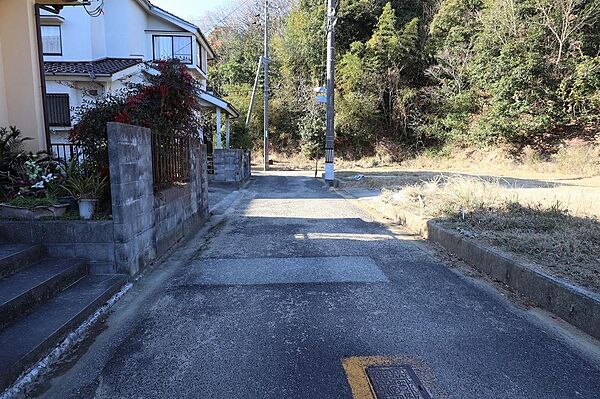 交通量の少ない静かな前面道路です。