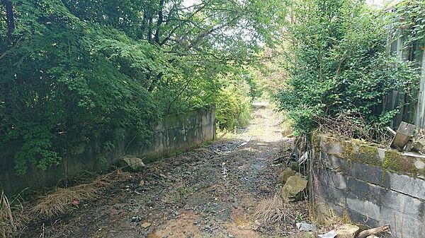 幅員約2ｍ　交通量の少ない前面道路です。