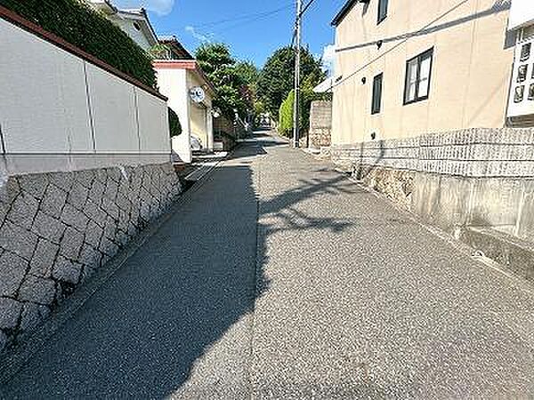 綺麗に舗装された前面道路です。交通量が少なく駐車しやすいです。