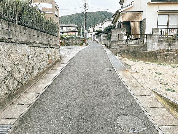 交通量の少ない静かな前面道路です。