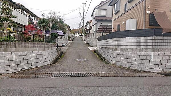 交通量の少ない静かな前面道路です