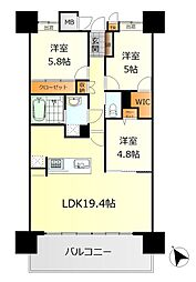 スターアーク呉中央〔爽風邸〕 3LDKの間取図画像