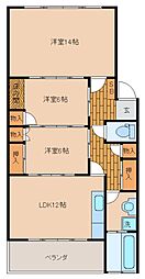 第2渦潮マンション 3LDKの間取図画像