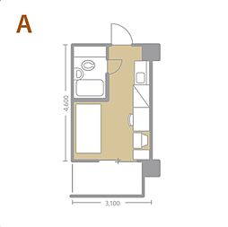 コンソートホームズ福山 1Kの間取図画像