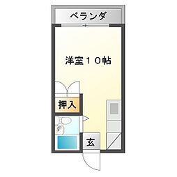 前松田マンション ワンルームの間取図画像