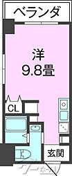 CLASSINN新都心 ワンルームの間取図画像