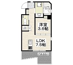 沖縄都市モノレール 古島駅 徒歩2分の賃貸アパート 4階1DKの間取り