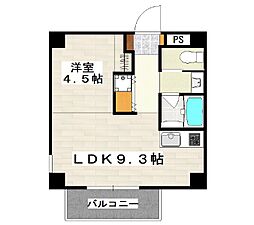 Ｎ’ｓII 4階1LDKの間取り