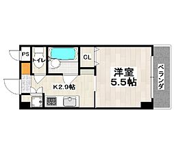 アルカンシエルマキシ 1Kの間取図画像