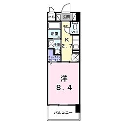間取図画像 1K