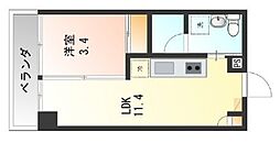 仮楚辺マンション 1LDKの間取図画像