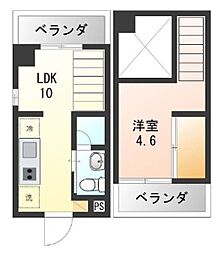 仮楚辺マンション 1LDKの間取図画像