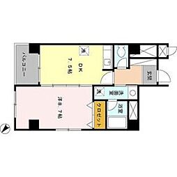 フジスター宜野湾 1DKの間取図画像