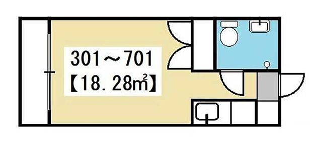 エステート松山(1R) 6階/606の間取り