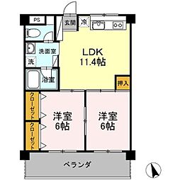 間取図画像 2LDK