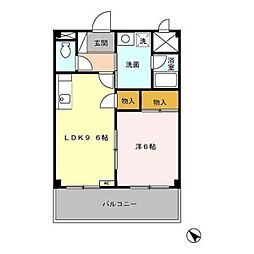 パステルサンライズ 1LDKの間取図画像