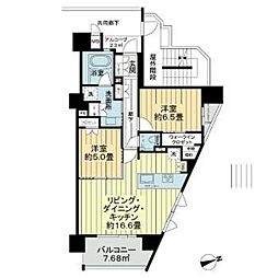 パークナード那覇美栄橋 2LDKの間取図画像
