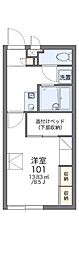 レオパレスHIRO大城 1Kの間取図画像