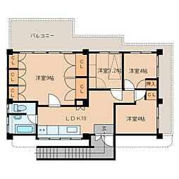 ＵＵハウス 2階4LDKの間取り