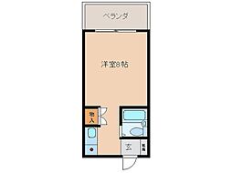 エクセレンス長田 ワンルームの間取図画像