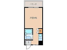 エクセレンス長田 ワンルームの間取図画像