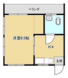 ココアルテ・K 1Kの間取図画像