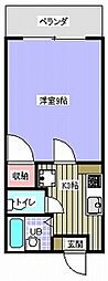 リケンオキナワビル5 1Kの間取図画像