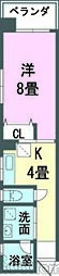 SHIMAアパート 1Kの間取図画像