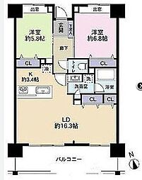 間取図画像 2LDK