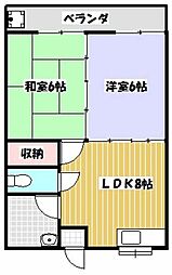 海邦マンションの間取図画像