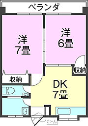 間取図画像 2DK