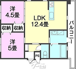 Ａ 101 1階2LDKの間取り