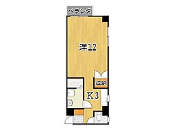 富川アパート 1Kの間取図画像